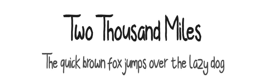Two Thousand Miles by Muhadi — Script Handwritten Font