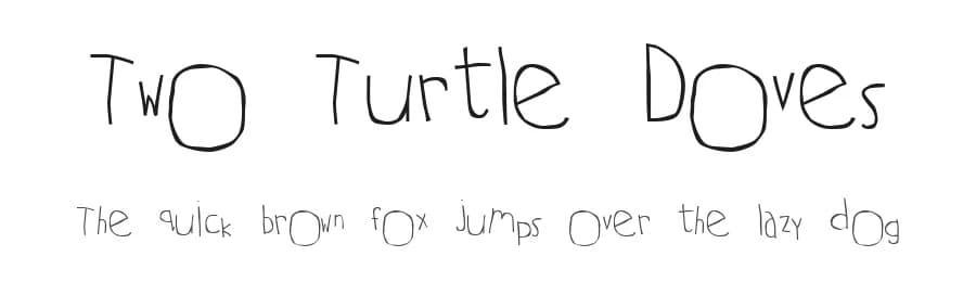 Two Turtle Doves by Divide by Zero — Script Handwritten Font