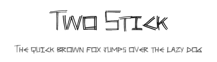 Two Stick by Xerographer Fonts — Script Handwritten Font