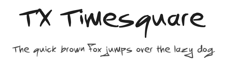 TX Timesquare by Puey Ounjai — Script Handwritten Font