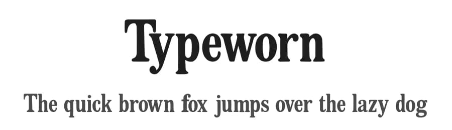 Typeworn by Kong Font — Serif Font