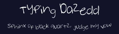 Typing Dazedd by xoanne — Script Handwritten Font — thumbnail 2