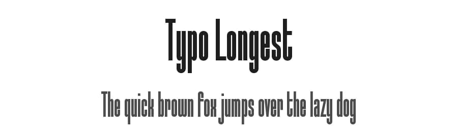 Typo Longest by Studio Typo — Sans Serif Font