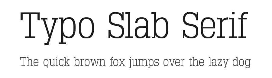 Typo Slab Serif by Manfred Klein — Serif Font
