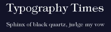 Typography Times by Typeface Florence — Serif Font — thumbnail 2