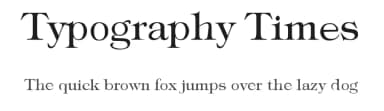 Typography Times by Typeface Florence — Serif Font — thumbnail 1