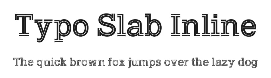 Typo Slab Inline by Studio Typo — Sans Serif Font