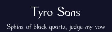 Tyro Sans by Kirk Shelton — Sans Serif Font — thumbnail 2