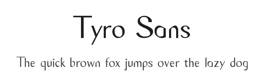 Tyro Sans by Kirk Shelton — Sans Serif Font