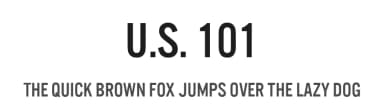 U.S. 101 by Ash Pikachu Font — Sans Serif Font — thumbnail 1