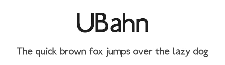 UBahn by Manfred Klein — Sans Serif Font