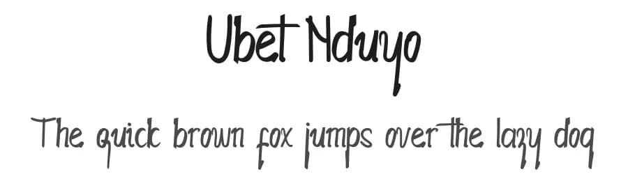 Ubet Nduyo by Chamdan Chakim — Script Handwritten Font
