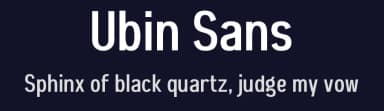Ubin Sans by wepfont.com — Sans Serif Font — thumbnail 2