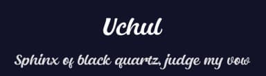 Uchul by Malik Jabbar Ali — Script Handwritten Font — thumbnail 2