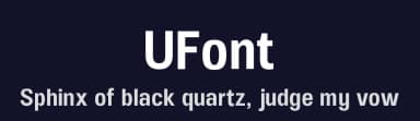 UFont by Steve Gardner — Sans Serif Font — thumbnail 2
