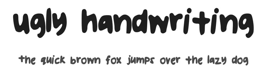 Ugly Handwriting by Narsha Lee — Script Handwritten Font