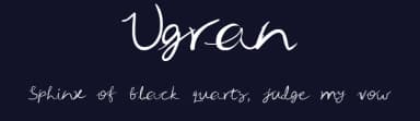 Ugran by Ajith Rajan — Script Handwritten Font — thumbnail 2