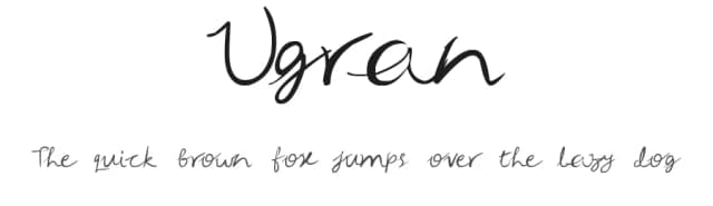 Ugran by Ajith Rajan — Script Handwritten Font