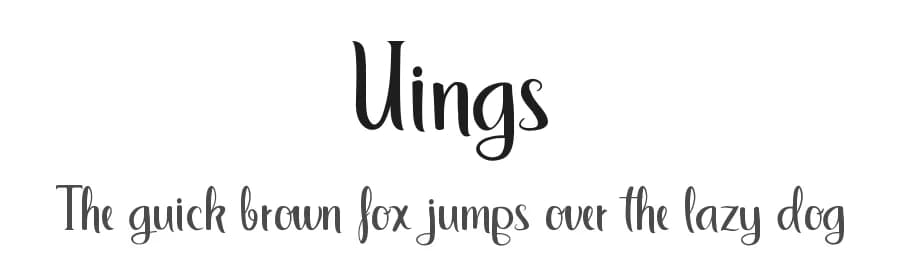 Uings by Jaime Rangel Castro — Script Handwritten Font — preview 1