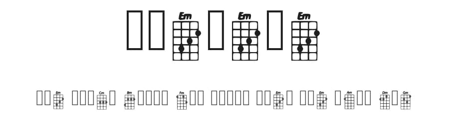Ukelele by José Alberto Salvador — Dingbats Font