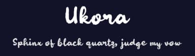 Ukora by wepfont.com — Script Handwritten Font — thumbnail 2