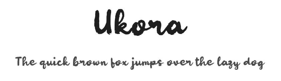 Ukora by wepfont.com — Script Handwritten Font