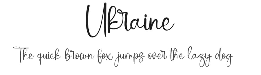 Ukraine by Id: #6888964 — Script Handwritten Font