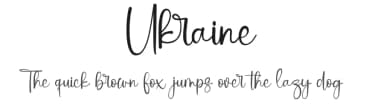 Ukraine by Id: #6888964 — Script Handwritten Font — thumbnail 1