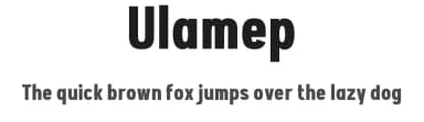 Ulamep by wepfont.com — Sans Serif Font — thumbnail 1