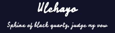 Ulehayo by wepfont.com — Script Handwritten Font — thumbnail 2