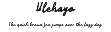 Ulehayo by wepfont.com — Script Handwritten Font — thumbnail 1