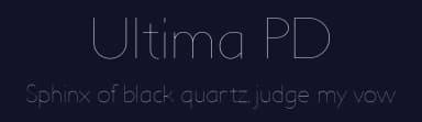 Ultima PD by Alan Prescott — Sans Serif Font — thumbnail 2