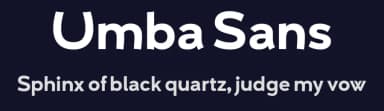 Umba Sans by Anita Jürgeleit — Sans Serif Font — thumbnail 2