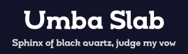 Umba Slab by Anita Jürgeleit — Serif Font — thumbnail 2