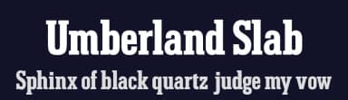 Umberland Slab by Sharkshock — Serif Font — thumbnail 2