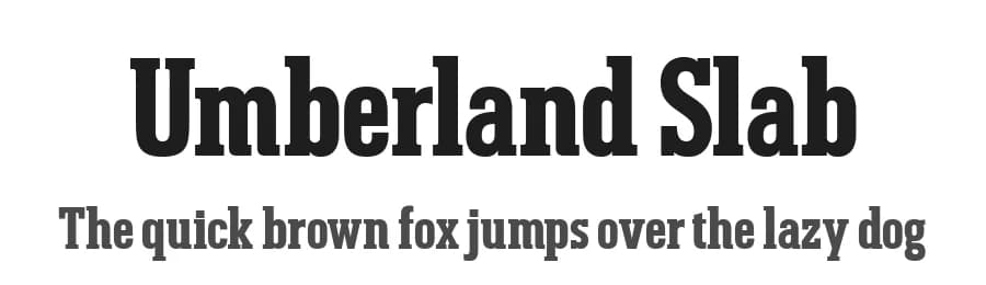 Umberland Slab by Sharkshock — Serif Font