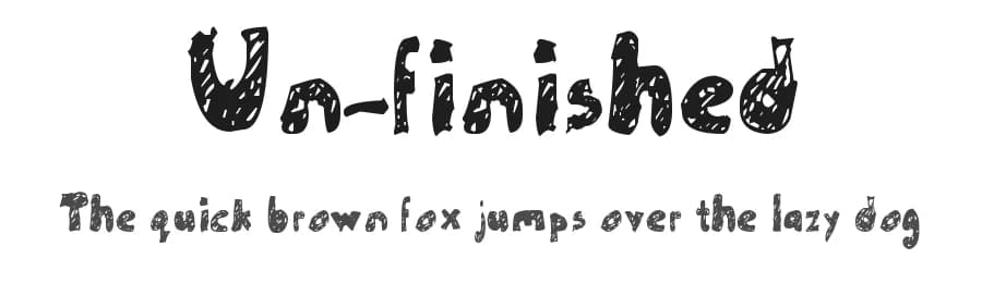 Un-finished by Calvin — Script Handwritten Font