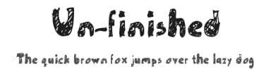 Un-finished by Calvin — Script Handwritten Font — thumbnail 1