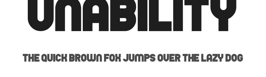 Unability by Chequered Ink — Sans Serif Font