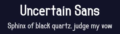 Uncertain Sans by Sabit Kovacevic — Sans Serif Font — thumbnail 2