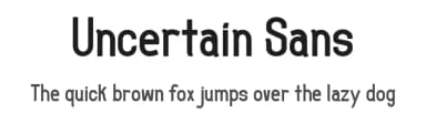 Uncertain Sans by Sabit Kovacevic — Sans Serif Font — thumbnail 1