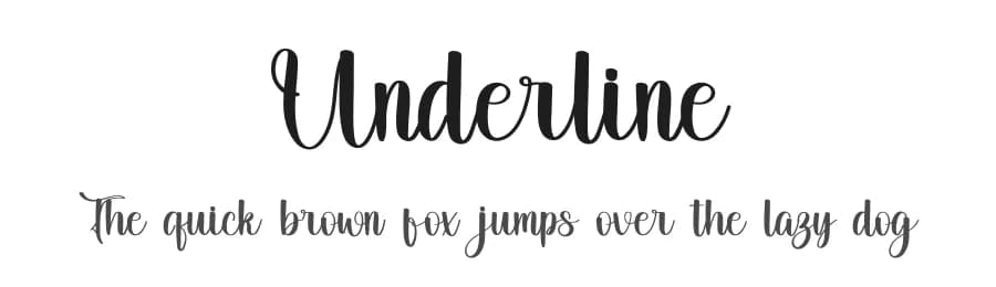 Underline by FreshtypeINK — Script Handwritten Font