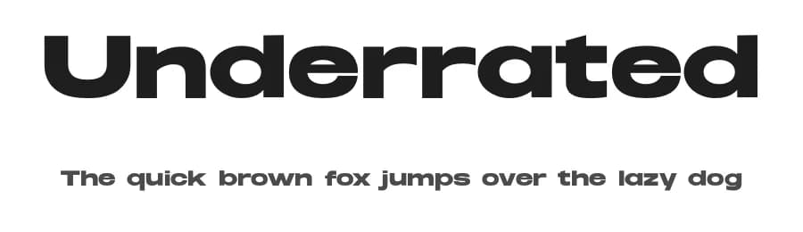 Underrated by Ryan Rivaldo Vierra — Sans Serif Font