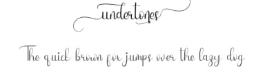 Undertones by Calligraphy Fonts — Script Handwritten Font — thumbnail 1