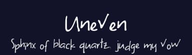 Uneven by Shellie in co — Script Handwritten Font — thumbnail 2