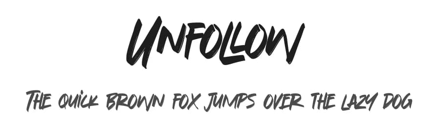 Unfollow by Gassstype — Script Handwritten Font