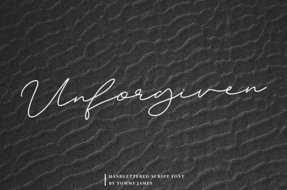 Unforgiven Font by it_was_a_good_day — Script Handwritten Font