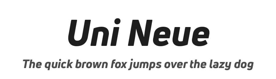 Uni Neue by Fontfabric — Sans Serif Font