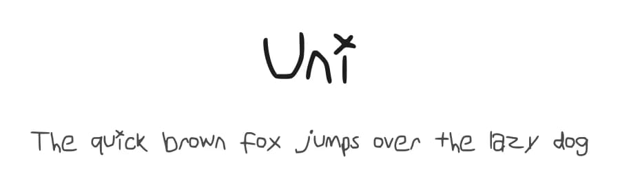 Uni by Uni Cornholio — Script Handwritten Font