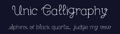 Unic Calligraphy by Galdino Otten Fonts — Script Handwritten Font — thumbnail 2